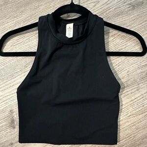 Lululemon Black High Neck Crop Tank Top - Women